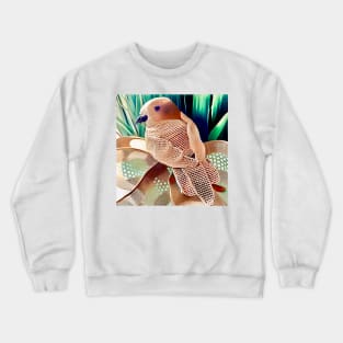 Burlap Bird on A Bow Crewneck Sweatshirt